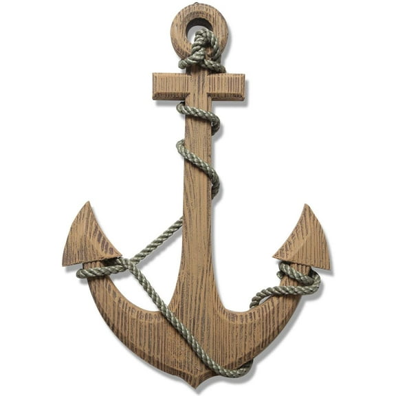 Joveco Wood Marine Wall Decoration 24" Home Decor (Ship Anchor)