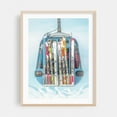 thumbnail image 2 of Colorful Ski Lift - Photography Winter Skiing Snow Mountain Gondola Unframed Wall Art Print 24 x 30 inches, 2 of 4