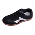 thumbnail image 6 of Womens Fashion Sneakers Color Block Suede Casual Trainers Athletic Shoes Classic Antislip Sole Lace up Skate Shoes Round Toe Tennis Shoes Black Size 9, 6 of 7