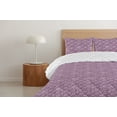 thumbnail image 4 of Ambesonne Floral Down Alternative Quilt Comforter, Damask Grunge Blossom Purple, Twin, Plum Mauve Taupe, 4 of 5