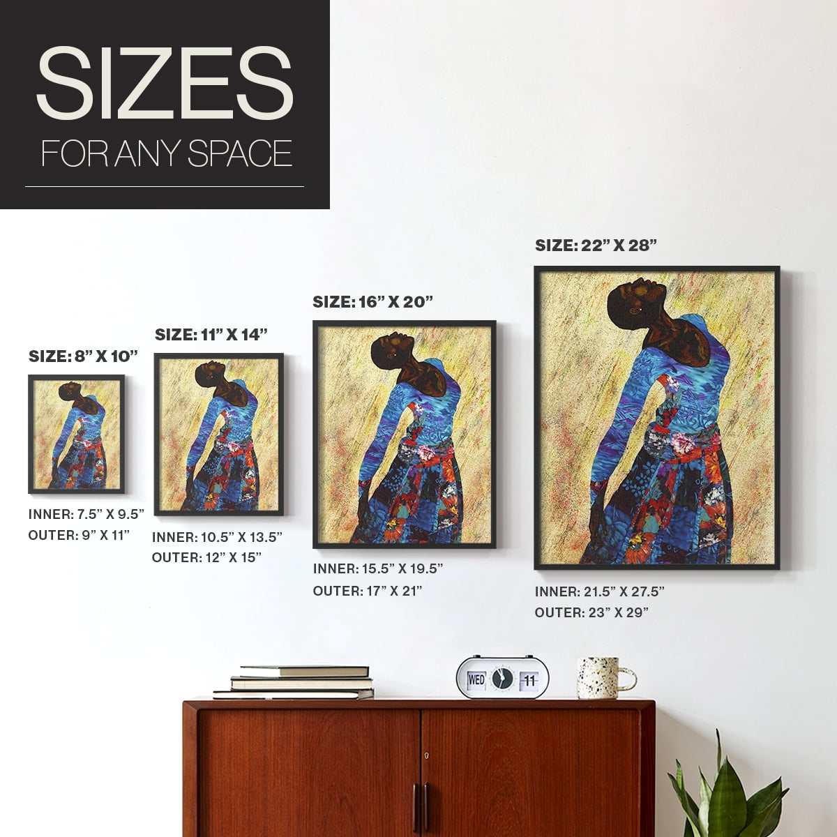 Woman Strong IV Framed Print - Solid Wood in Single Picture Frame Solid Wood 2 Framed Print