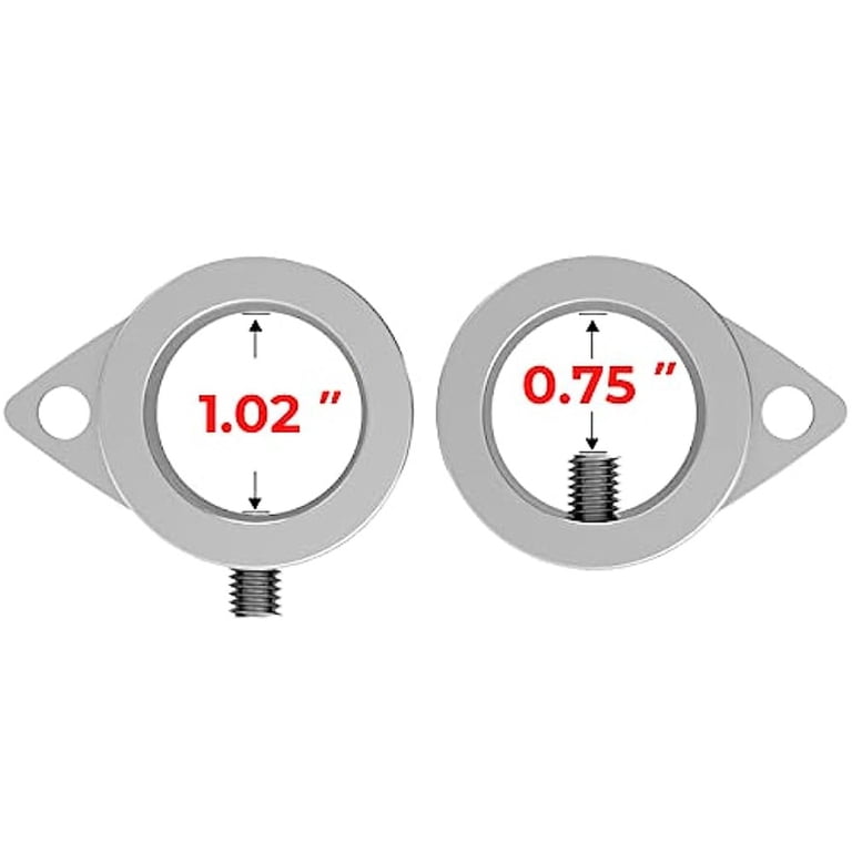 2pz Anello Palo Bandiera Lega di Alluminio per 0,75-1 In-Polo 2pz Anello Palo Bandiera Lega di Alluminio per 0,75-1 In-Polo