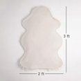 thumbnail image 2 of shiyou-Faux Fur Rug, White Small Area Rugs, Ultra Soft Fluffy Fur Shag Rug for Nursery, Living Room Chair Cover Washable 2 x 3 Ft, 2 of 4