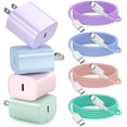 thumbnail image 1 of Cargador Aorle para iPhone 16/15, carga rápida de 20 W, USB-C, paquete de 4, 1 of 7