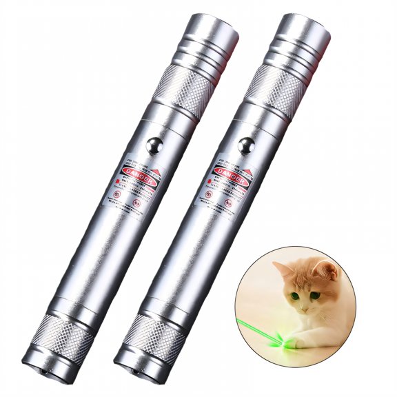 BESTSKY 2Pcs Cat Laser Pointer Toy,Portable Laser Laser Pointer Cat Toy,Ready Use Any Playtime Cat Laser,Style1
