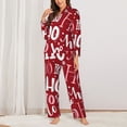 thumbnail image 2 of Lsque Ho Pattern Funny Christmas Pattern Long Sleeve Pajama Set for Women - Soft 2-Piece Sleepwear and Loungewear Set with Pockets, Comfy Nightwear-X-Large, 2 of 7