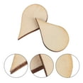 thumbnail image 5 of Viveous 50pcs 30mm Wooden Shape Cutouts Wood Water Drop Slices Unfinished Wood Pieces Embellishment DIY Crafts Hanging Ornaments, 5 of 10