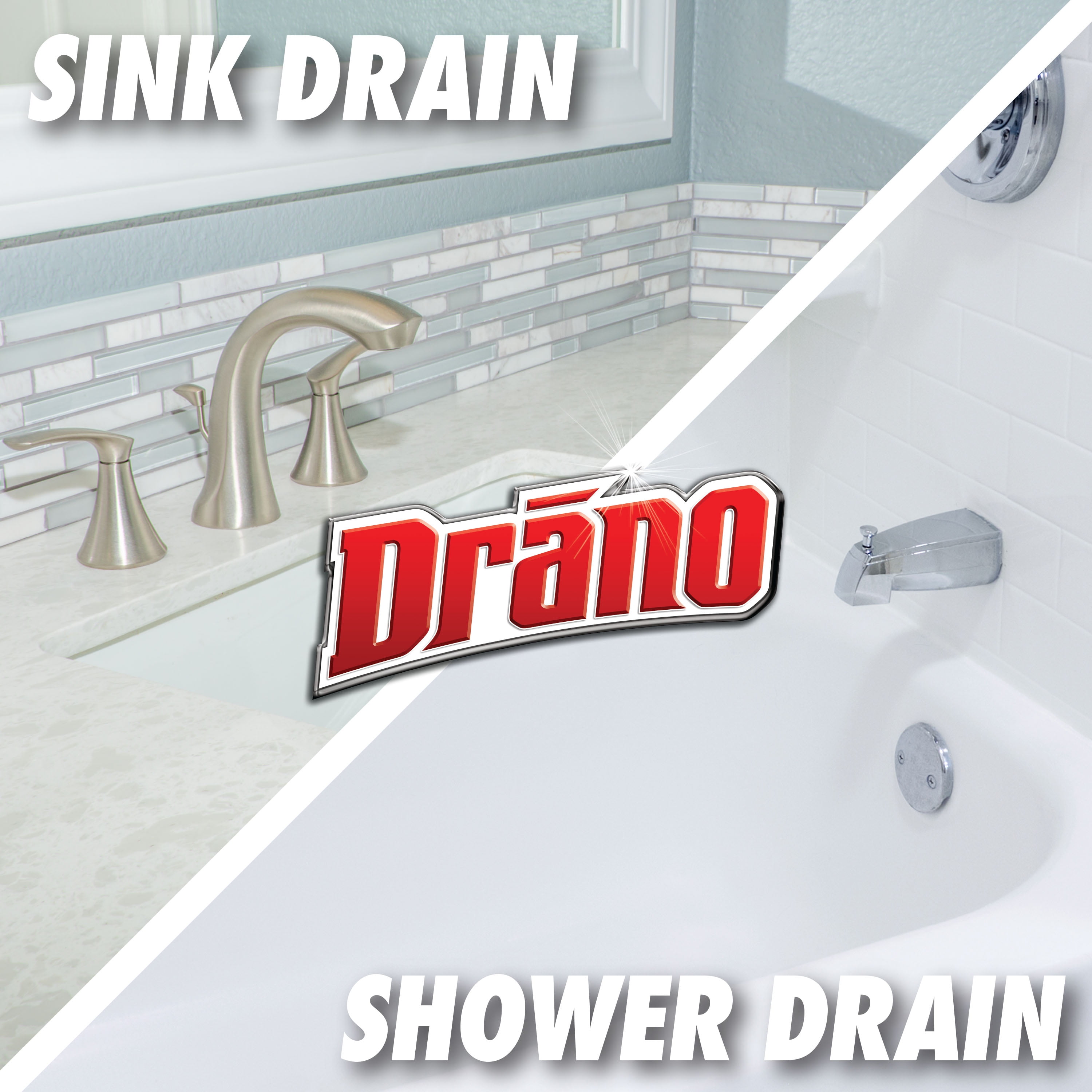 Drano Liquid Drain Clog Remover and Cleaner for Shower or Sink Drains  Unclogs and Removes Hair Soap Scum Blockages, Multi, 32 Fl Oz