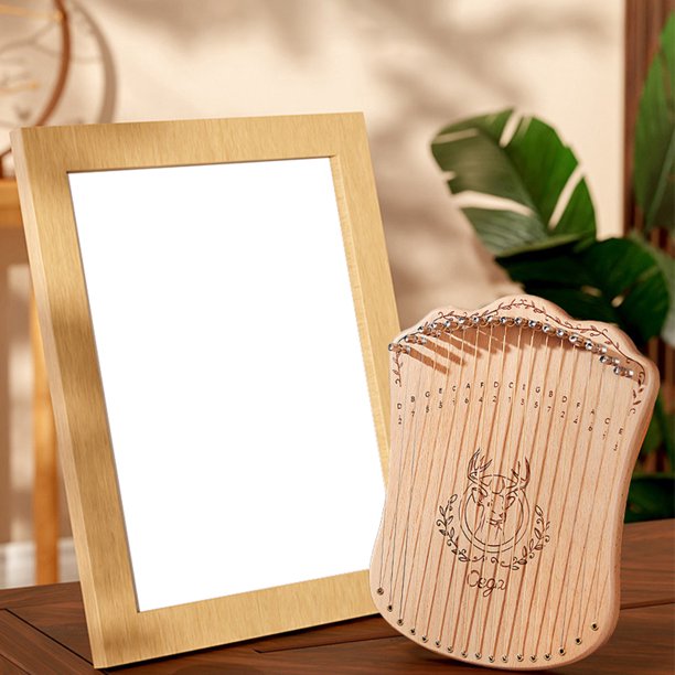 Arpa de lira de 17 cuerdas, Mini arpa de madera de haya para principiantes profesionales Ndcxsfigh Para Estrenar