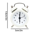 thumbnail image 4 of Mini Metal Alarm Clock, Yellow, 3.07 x 1.97 in, Metal Material, Digital Clock for Bedroom, Desk, Office, Travel and Daily Timekeeping, 4 of 10