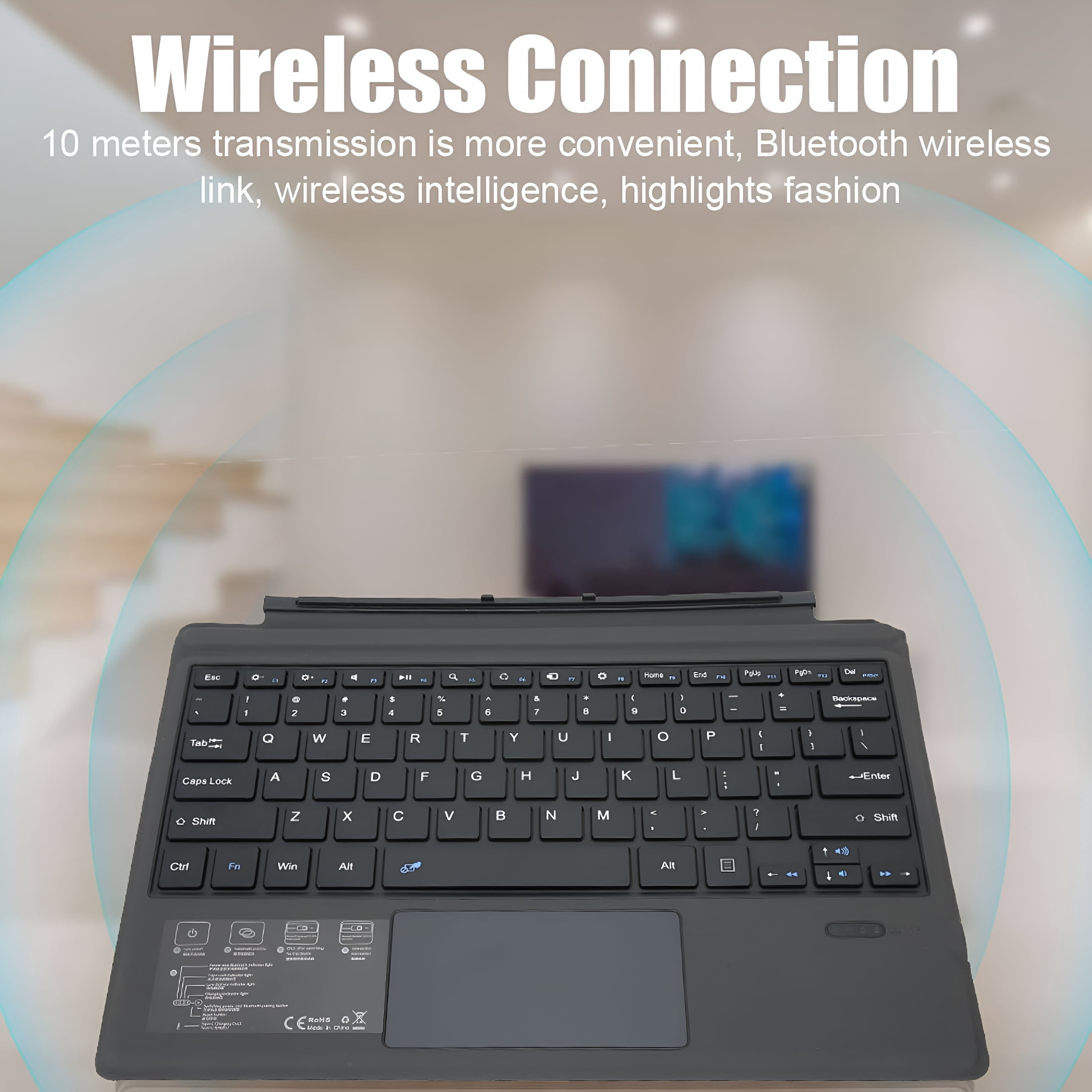 GJX 2026 New Bluetooth Wireless Magnetic Absorption Slim Keyboard for Tablet Pc for Office,Home,Travel,Study