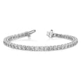 thumbnail image 3 of 14k White Gold Bracelet Tennis Moissanite Round 3.6 mm 7 in 14kw 7.00ctw. Colorless 4 Prong, 3 of 5