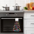 thumbnail image 5 of Haosy 2 Pack Kitchen Wash Cloths with Hanging Loops Absorbent Absorbent Quick Drying Hand Towels, Colorful Polka Dots, 5 of 7