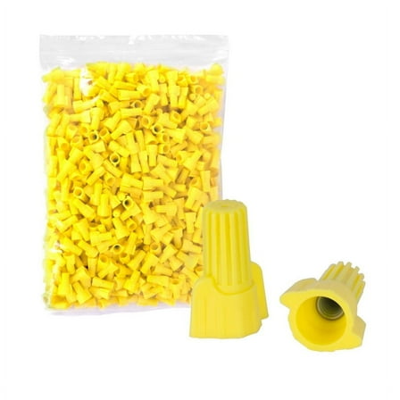 500 * Winged Wire Connectors-Yellow