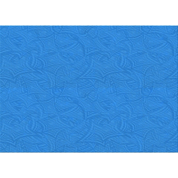 Ahgly Company Indoor Rectangle Patterned Neon Blue Area Rugs, 3' x 5'