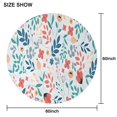 thumbnail image 6 of Pioneer Flower Floral Print Pattern Round Tablecloth 60"x60",Wrinkle Wipeable Table Cloth for Kitchen Dining Room Picnic Patio Party, 6 of 6