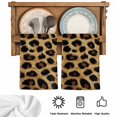 thumbnail image 5 of Leopard Print Kitchen Towels Set of 1, Brown Yellow Retro Animal Fur Pattern Absorbent Dish Towels for Kitchen, Microfiber Hand Towel, Quick Drying Tea Towel for Cleaning Decorative Dishcloths, 5 of 7