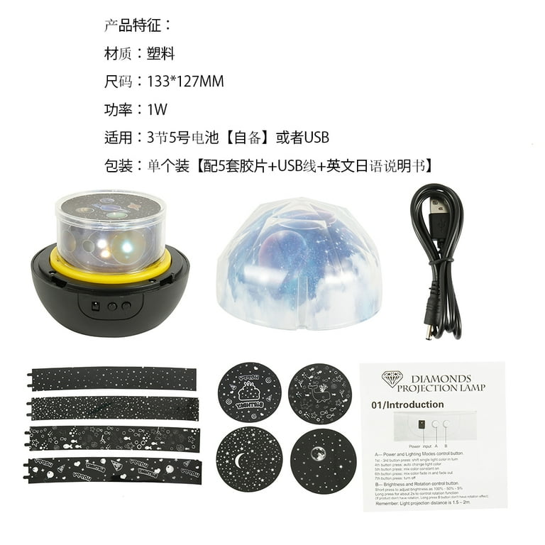 Gpoty LED Night Light Starry Sky Magic Star Moon Planet Projector