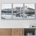 thumbnail image 2 of wall26 Framed Canvas Print Wall Art Set Winter Snow Mountain Range Forest Lake Nature Wilderness Photography Realism Decorative Landscape Colorful for Living Room, Bedroom, Office - 16"x24", 2 of 5