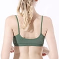 thumbnail image 3 of V Neck Sports Bras For Women Thin Straps Padded Yoga Bra Basic Wireless Bra Camisole Wire Sports Bras for Women Large Size Bras Athletic Bras Sports Bra Support Seamless Sports Bras Padded Bras for, 3 of 5