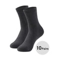 thumbnail image 5 of Hanerdun 10 Pairs Men Dress Socks Male Crew Socks, Dark Gray, Size 7-9, 5 of 5
