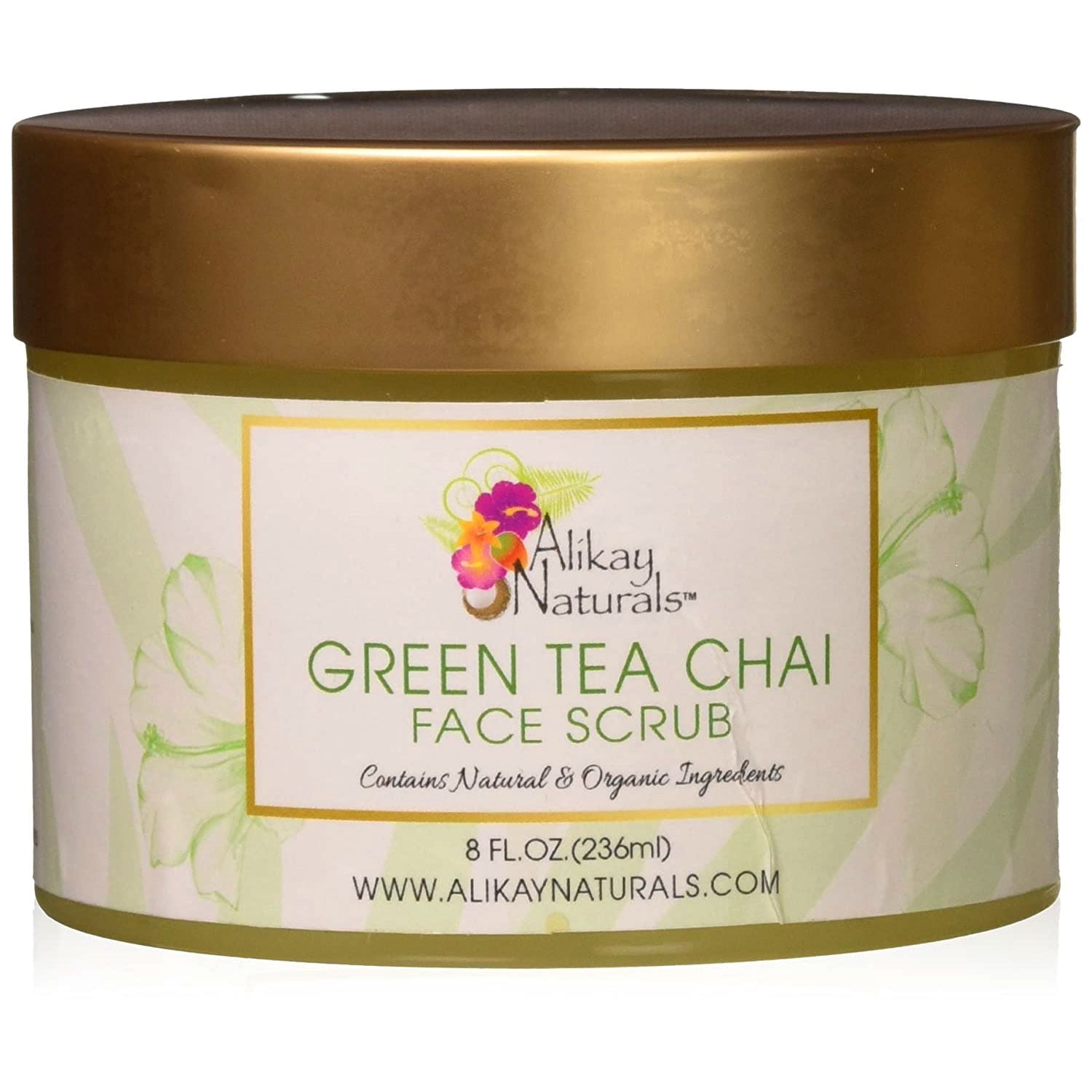 Alikay Naturals Green Tea Chai Face Scrub, 8 Oz