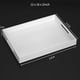 thumbnail image 2 of Bandeja acrílica para servir de 12 x 16 pulgadas, a prueba de derrames, organizador de bandeja decorativa blanca para encimera otomana con asas, 2 of 7