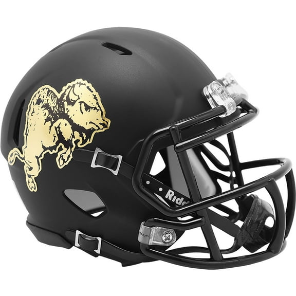 Colorado Buffaloes Black/Chrome Decal Riddell NCAA Speed Mini Helmet