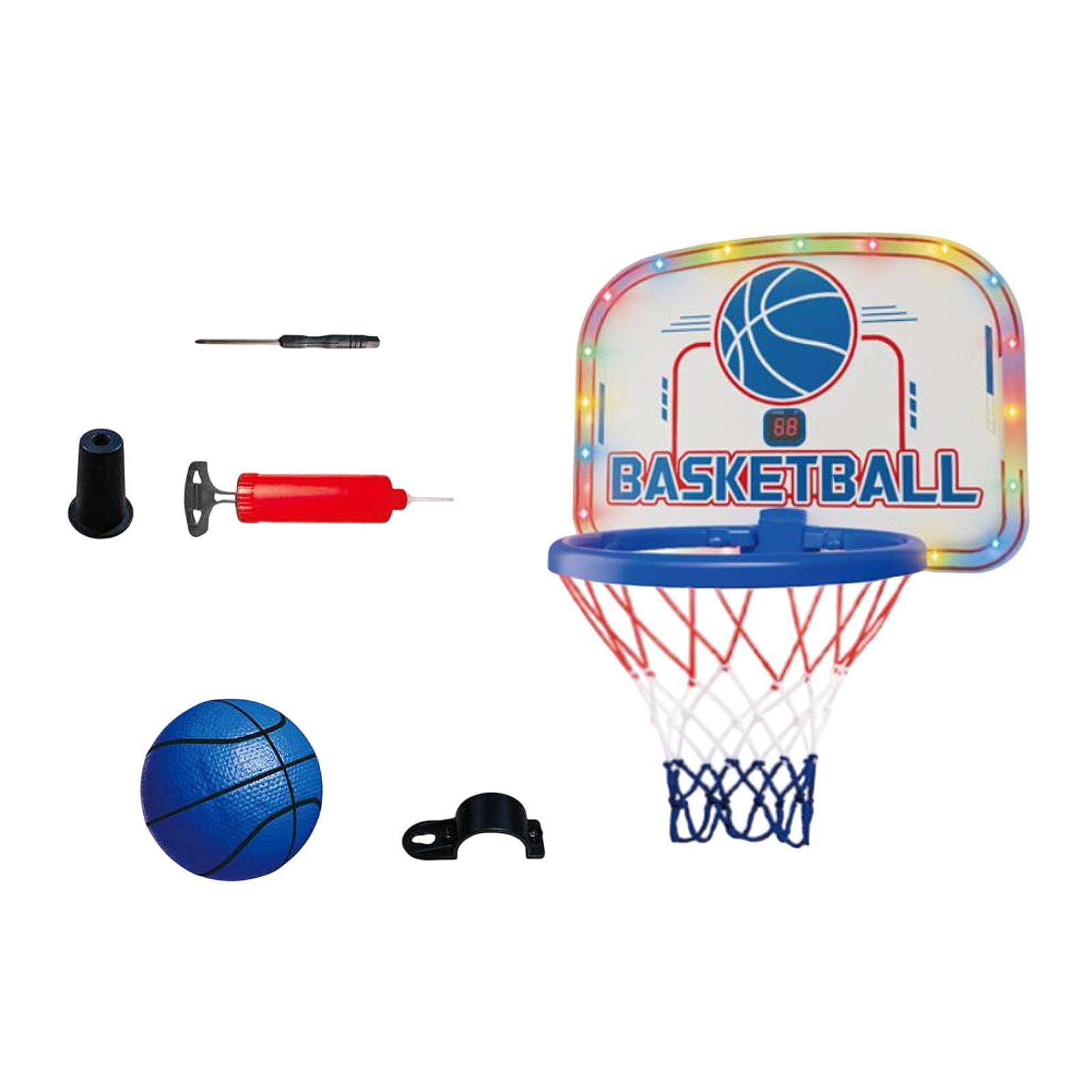 funtasica Basketball Hoop Set Mini Basketball Hoop Toys Kit Wall Mount for Kids Birthday Orange Blue