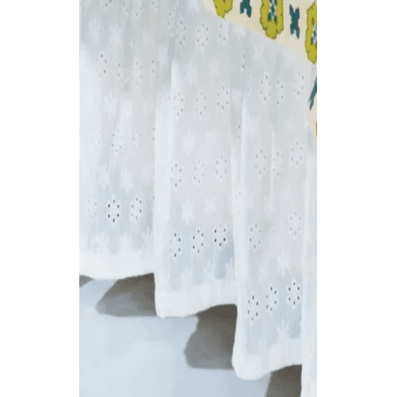 HiEnd Accents  Eyelet White Bedskirt