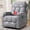 Gray, variant on ZOY HOME Manual Recliner, Soft Fabric Overstuffed Recliner Chair with Heat & Massage, Cup Holders, Side Pocket for Living Room, Dark Gray