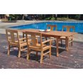 thumbnail image 5 of Grade-A Teak Dining Set: 4 Seater 5 Pc: 94" Double Extension Rectangle Table And 4 Osborne Arm Chairs Outdoor Patio WholesaleTeak #WMDSWVm, 5 of 5