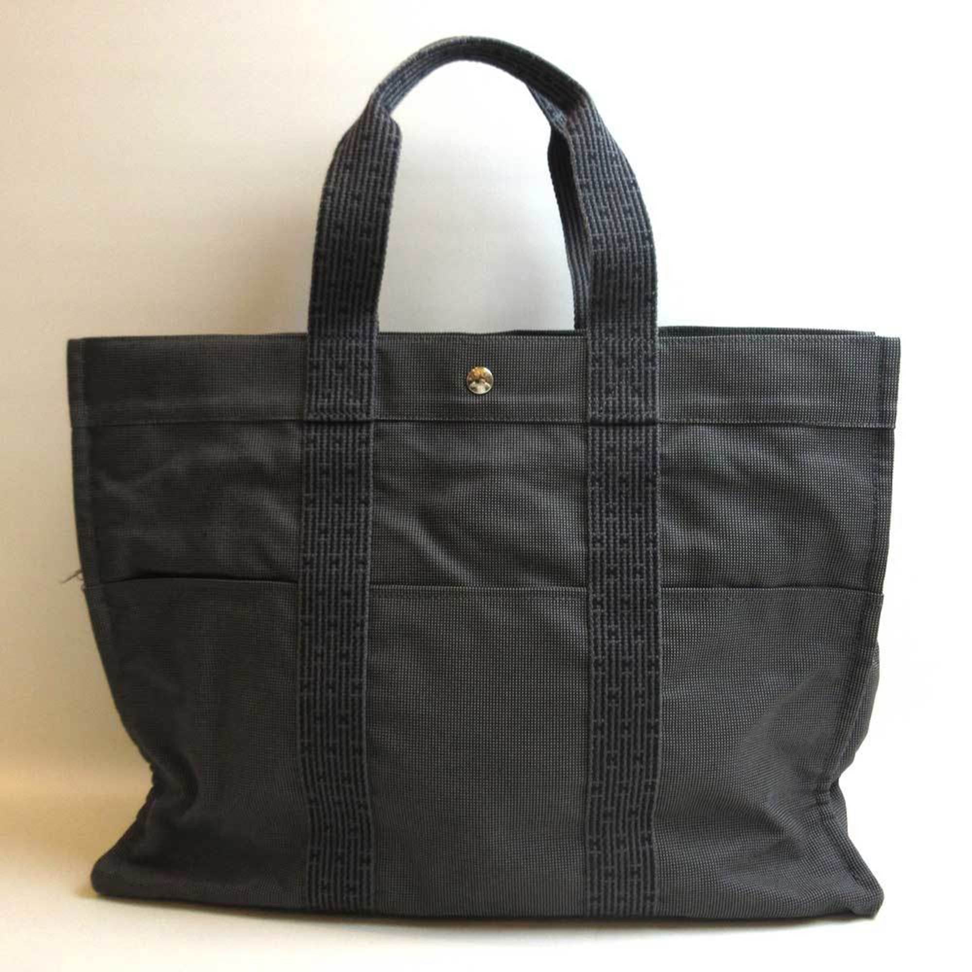 Authenticated Used Hermes Bag Yale Line Tote GM Gray Handbag Women's Men's Canvas  HERMES 