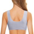 thumbnail image 5 of HNMKIU Womens Steel Ring French Front Close Bra T Back Plus Size Seamless Unlined Comfortable Large Bust Supportive Everyday Wear Grey - 6XL, 5 of 5