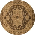 thumbnail image 1 of Ahgly Company Indoor Round Oriental Brown Industrial Area Rugs, 7' Round, 1 of 4