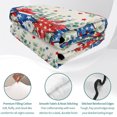 thumbnail image 4 of Queen Quilt Set 90''x96'', 4th of July Lightweight Summer Bedspread Coverlet Set with 2 Pillow Shams, Blue Red Stars Independence Day Rustic Breathable All Season Quilt Bedding for Bedroom/Guest Room, 4 of 9
