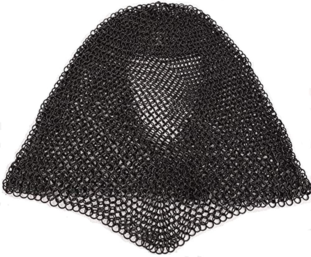 Chainmail Coif Medieval Knight Renaissance Armor Chain Mail Hood Viking LARP 