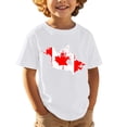 thumbnail image 1 of T-shirt Garçon Fierté du Canada Drapeau Canadien Col Rond Manches Courtes Blouse Enfants Fête du Canada Chandails Graphiques Filles Fierté du Canada Haut Graphique Décontracté, 1 of 5