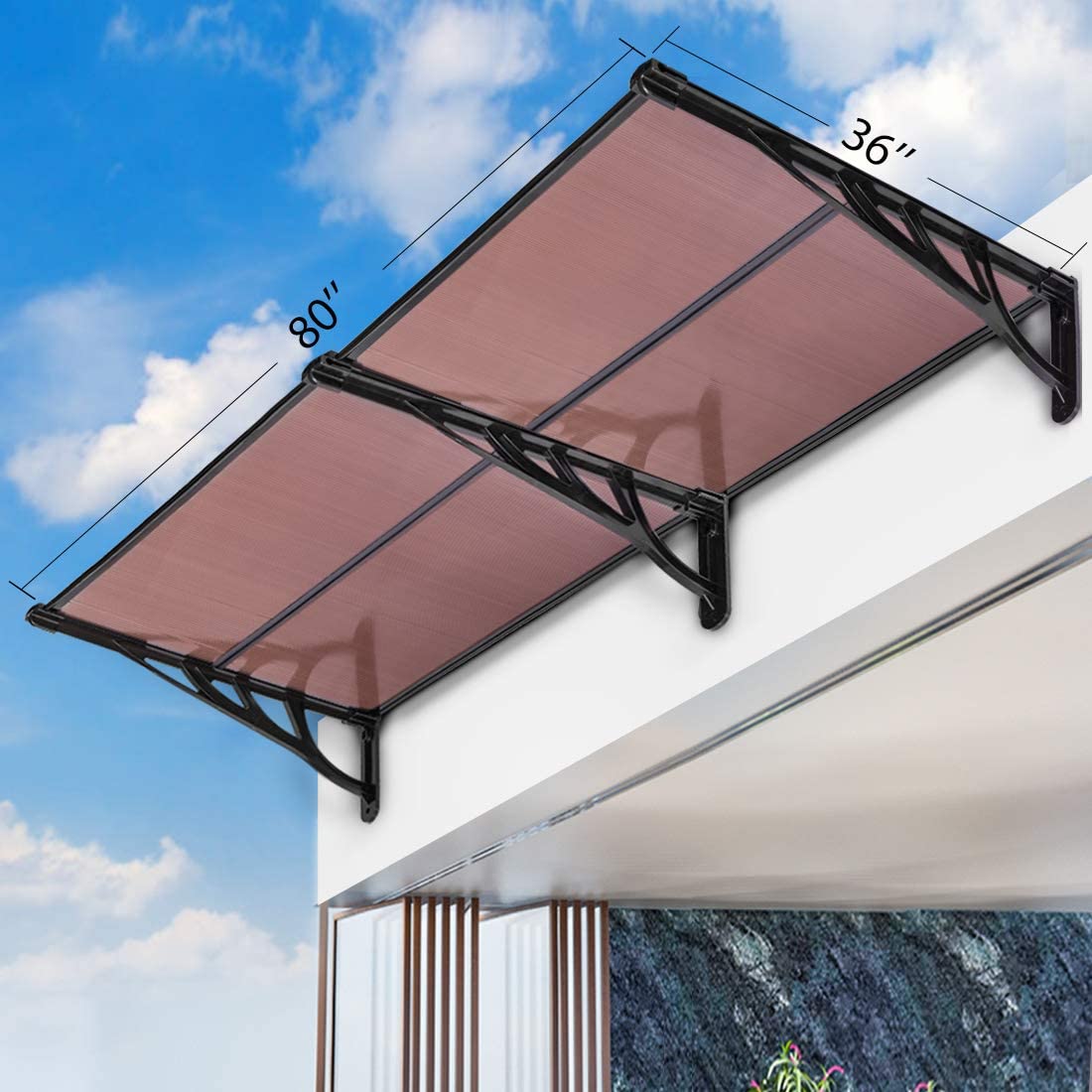 VIVOHOME 2PCS Polycarbonate Spliced 