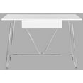thumbnail image 3 of SAFAVIEH Malloy Modern Glam Lacquer Writing Desk, White/Chrome, 3 of 6