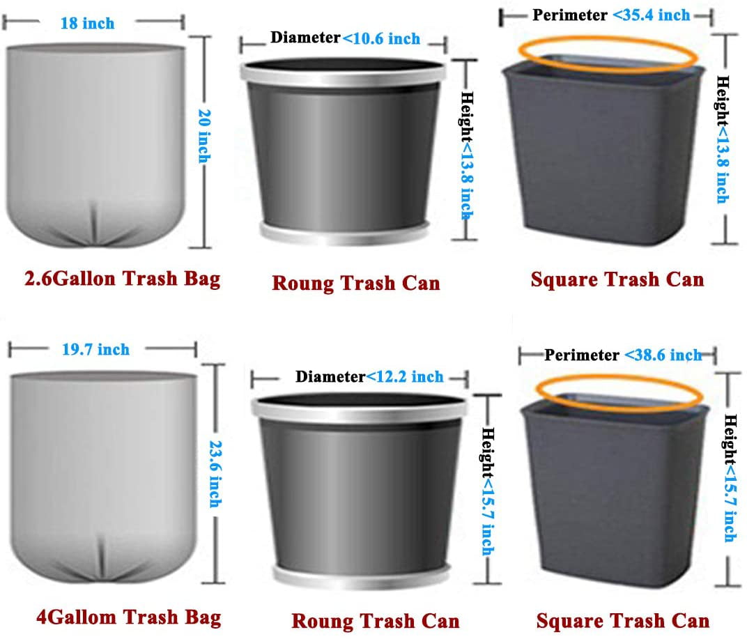 2.6 Gallon Small Disposable Compost Bags 150 150 Green Compostable Trash Bags 