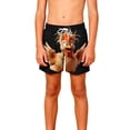 thumbnail image 6 of Piuwrlz Boys Swimming Trunks for Boy Swim Shorts Single Piece Short Trousers Black Size 13 Years, 6 of 9
