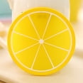 thumbnail image 2 of SHISUYAN 7 Pcs Round Silicone Coasters Fruit Shaped Non-slip Heat Resistant Cup Holder Cup Mat for Home Kitchen Decor (Random Color), 2 of 9