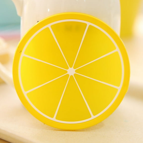 HAMPPLIES 7Pcs Round Silicone Coasters for Drinks Non Slip Heat Resistant Cup Pads