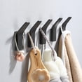 thumbnail image 5 of Ganchos Adhesivos Negros - Colgador De Toallas Gancho para Toallas De Baño De Acero Inoxidable, 6 Paquetes De Ganchos para Perchero Montados En La Pared,Black, 5 of 5