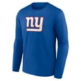 thumbnail image 2 of Men's Royal New York Giants Primary Team Logo Long Sleeve T-Shirt, 2 of 3