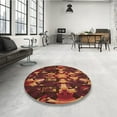 thumbnail image 4 of Ahgly Company Machine Washable Indoor Rectangle Transitional Red Area Rugs, 4' x 6', 4 of 7