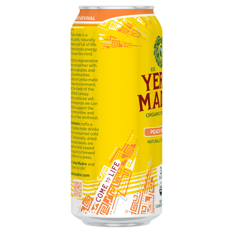 Guayaki Yerba Mate, Peach Revival, Organic, 15.5oz