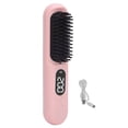 thumbnail image 2 of Navoby 2 En 1 Soldado, Cepillo Alaciador De Cabello, Plancha De Cabello, Pelo Calentado Que Endereza El Cepillo De Iones Negativos 30s Calentamiento RÁPIDO Plancha Recargable, 2 of 7