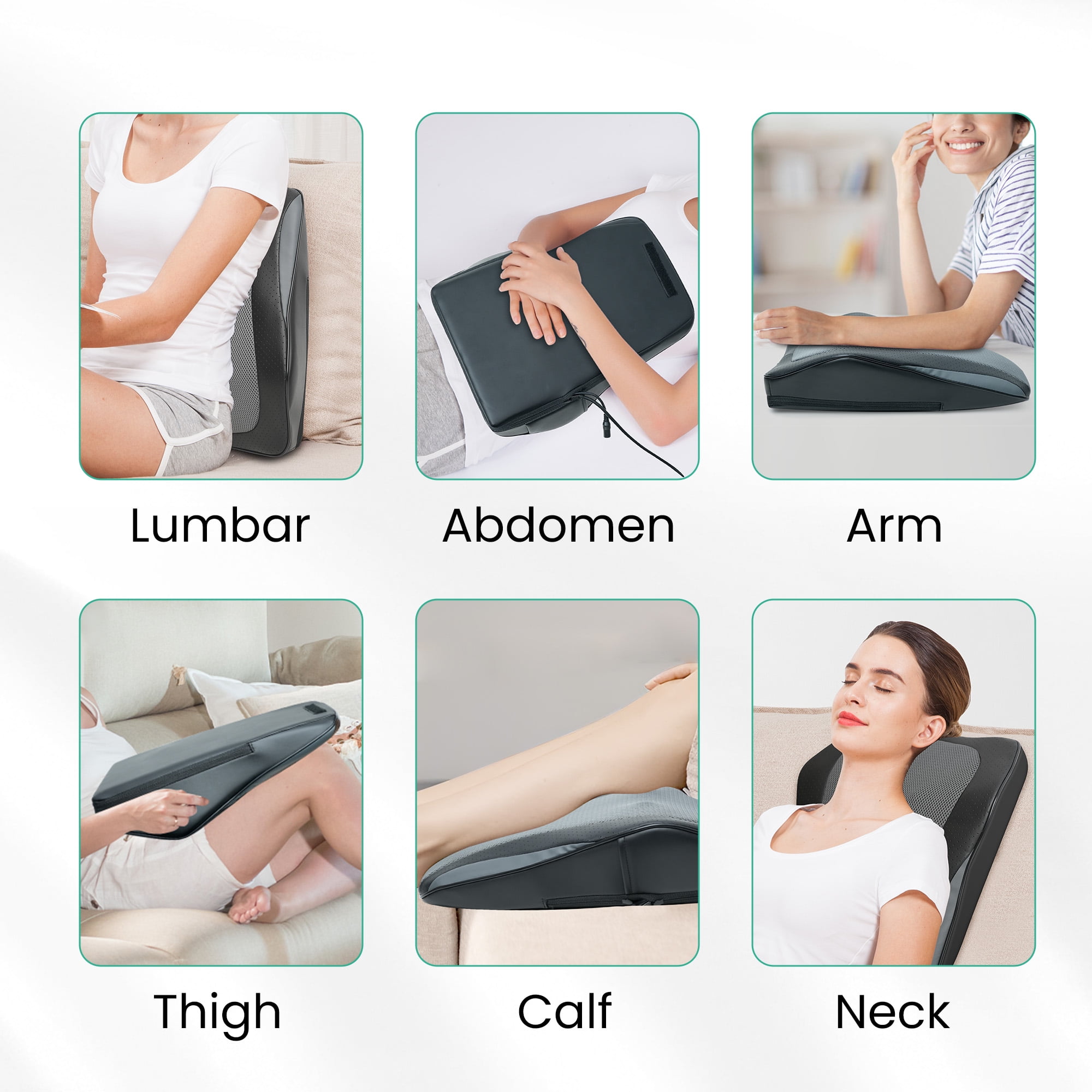 Snailax Shiatsu Back Massager with Heat, Massage Pillow for Neck and Back Pain Relief, Gift